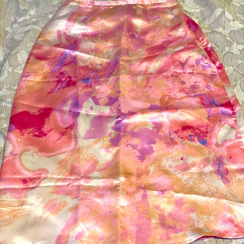 Derek heart silky pink skirt